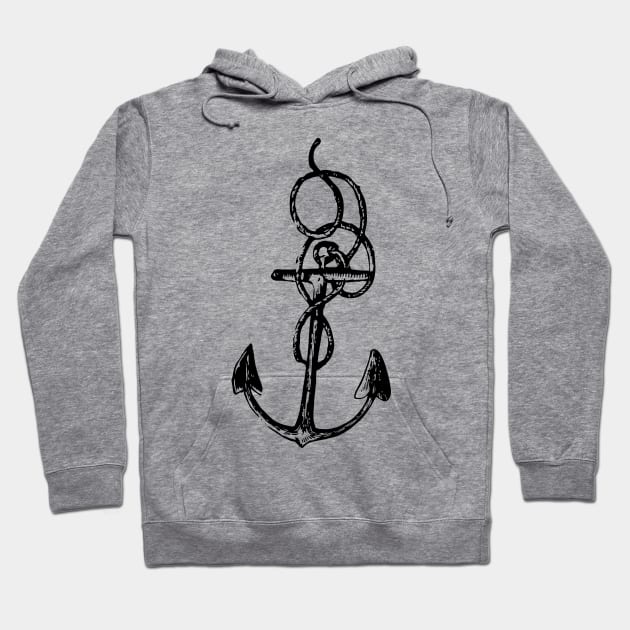 Anchor with rope Hoodie by FisherCraft